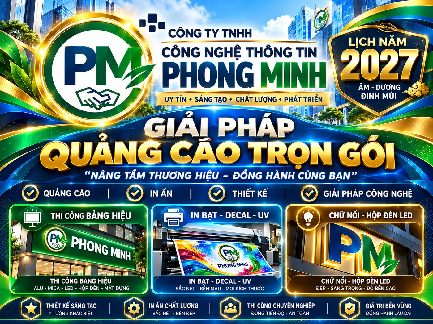 Tổng hợp dịch vụ Quảng Cáo Phong Minh